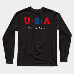 USA, Uncle Sam Long Sleeve T-Shirt